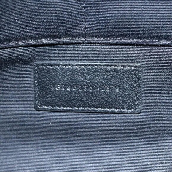 SAINT LAURENT Clutch Bag Leather Black Silver Auth bs18804 - Picture 2 of 16